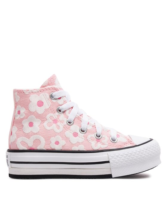 Teniși Converse Chuck Taylor All Star Lift Platform Floral Embroidery A06325C Donut Glaze/Oops Pink/White