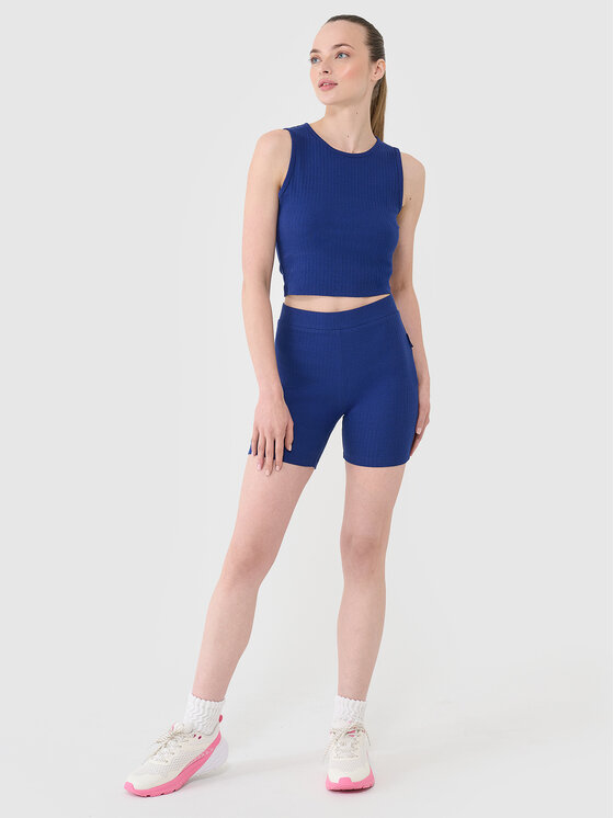 4F 4F Szorty sportowe MIDSHOP TEXTILE Granatowy Slim Fit