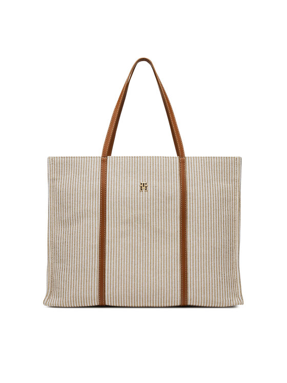 Tommy Hilfiger Tommy Hilfiger Geantă Th Premium Beach Le Tote AW0AW17418 Bej