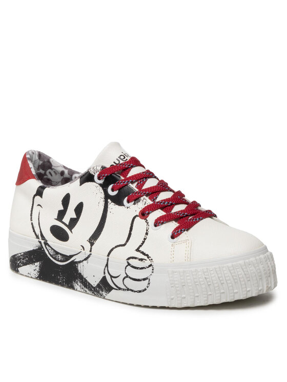 Desigual Desigual Sneakersy Street Mickey 22SSKP24 Bílá