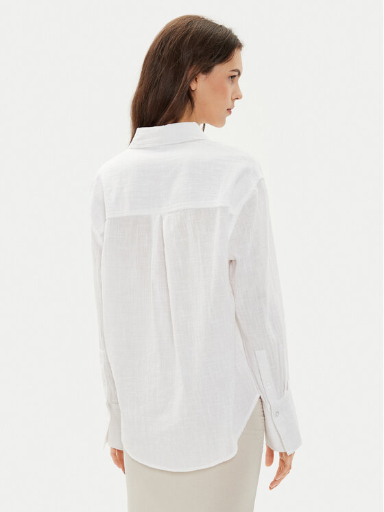 Gina Tricot Gina Tricot Πουκάμισο 22624 Λευκό Loose Fit