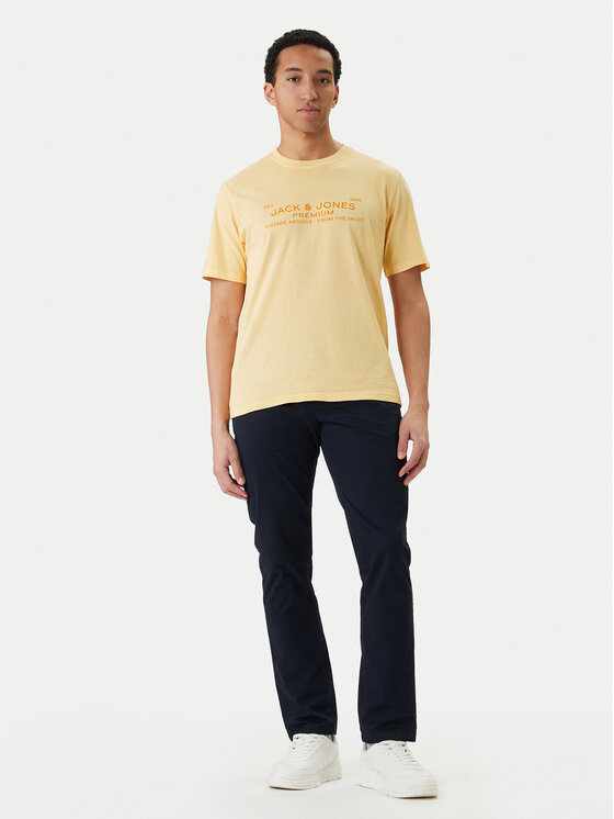 Jack & Jones Jack & Jones T-Shirt Blucaleb 12293014 Beżowy Regular Fit
