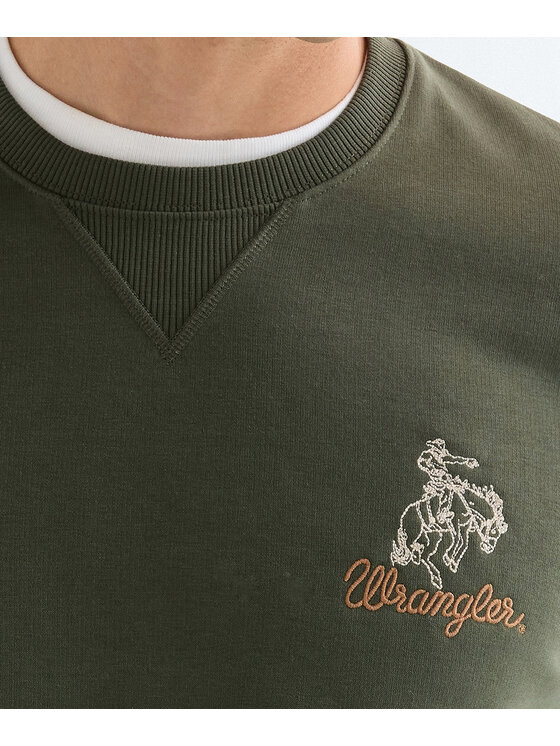 Wrangler Wrangler Bluza 112378020 Zielony Regular Fit