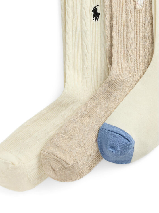 Polo Ralph Lauren Polo Ralph Lauren 3er-Set hohe Damensocken 455972027001 Beige