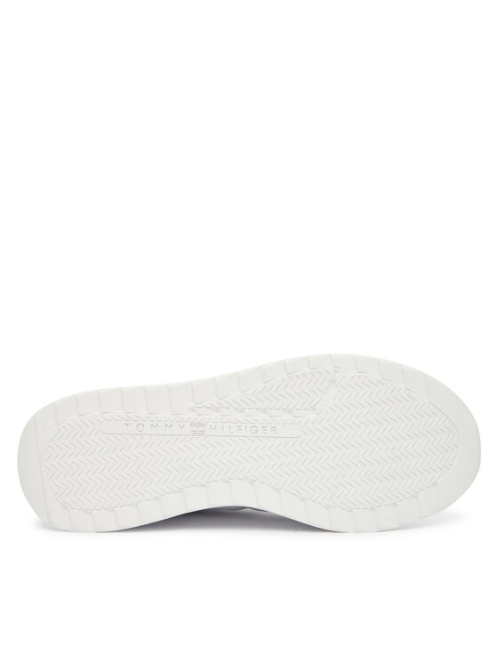 Tommy Hilfiger Tommy Hilfiger Sneakersy Corporate Mix Mat Runner FW0FW09318 Biały
