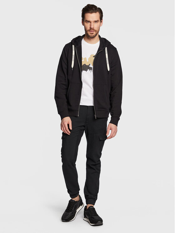 Guess Guess Džemperis Brooks M3RQ48 KBK32 Juoda Slim Fit