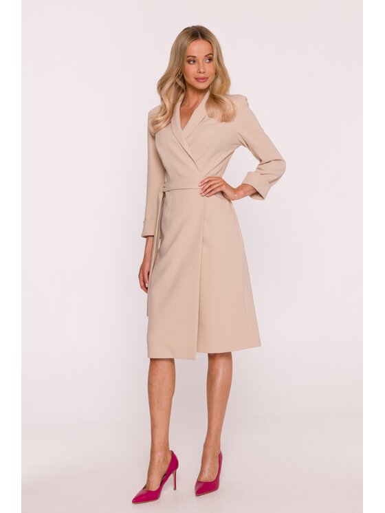 Stylove Stylove Sukienka wieczorowa S415 Beżowy A-Line Fit