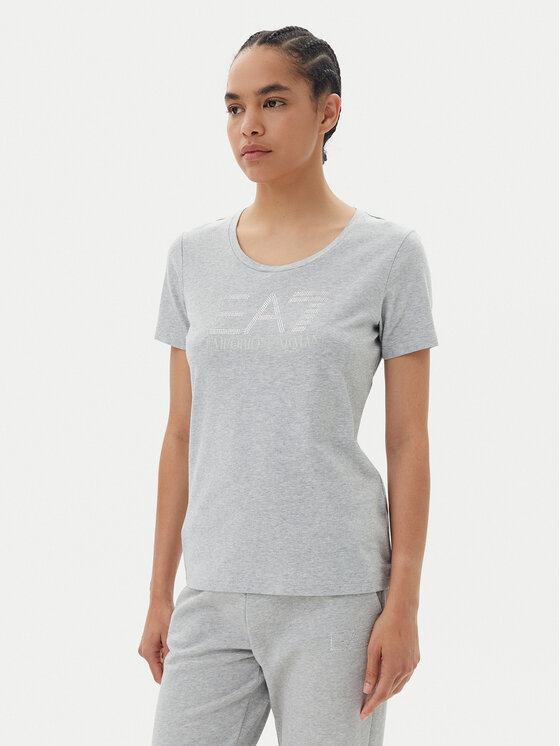 EA7 Emporio Armani Damski T-Shirt, rozmiar M, Szary, 7W000094 AF10373 O8002