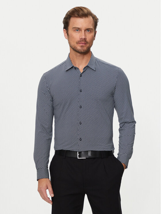 BOSS Boss Srajca Roan 50522091 Črna Slim Fit