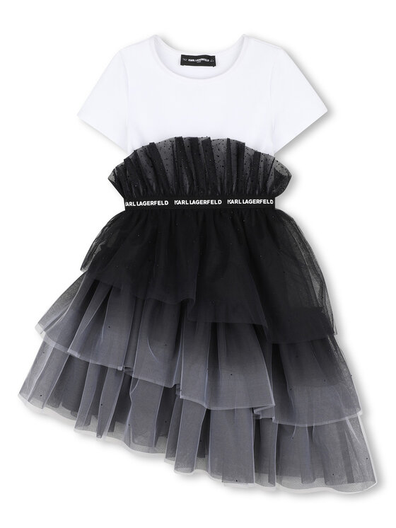 Karl Lagerfeld Kids Karl Lagerfeld Kids Vestito elegante Z31326 S Nero Regular Fit