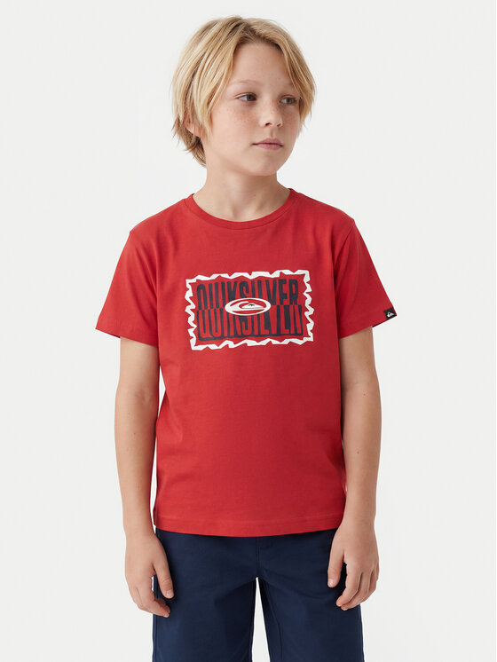 Chłopięcy T-Shirt Quiksilver, Rozmiar 6, Czerwony, Ev Gotam Foam EQKZT03568