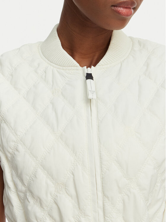 Guess Guess Sportski prsluk W6GL01 W1400 Bijela Regular Fit