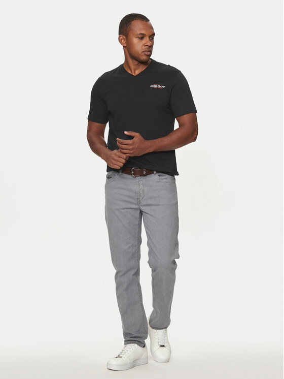 Guess Jeans Guess Jeans T-shirt M4YI50 K8HM0 Crna Slim Fit