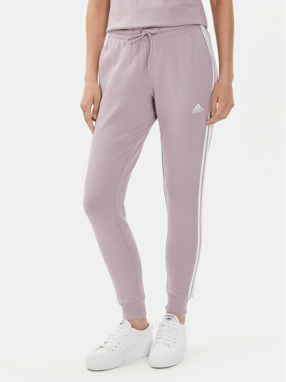 adidas Pantaloni trening Essentials 3-Stripes IR5379 Roz Slim Fit
