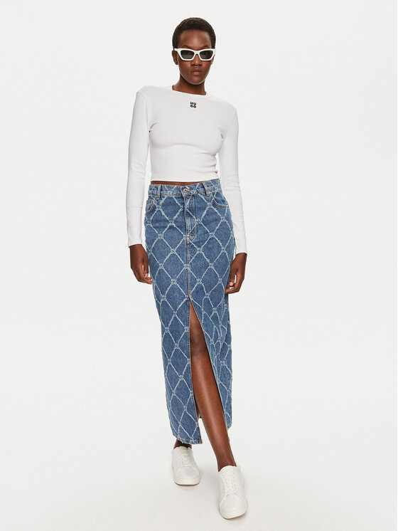 HUGO Hugo Bluză Dafilomena_3 50518378 Alb Slim Fit