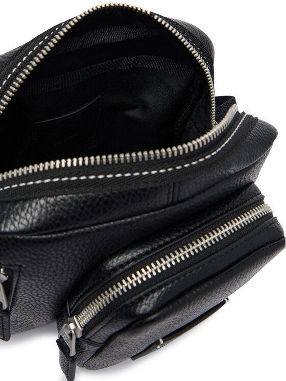 Calvin Klein Calvin Klein Torbica za okrog pasu Bold Pebble Square Crossbody LV04D3450G Črna