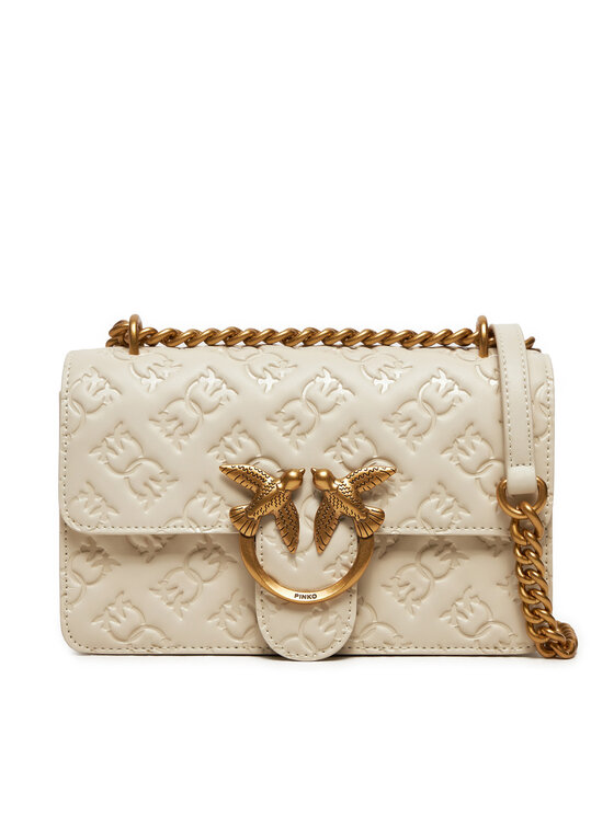 PINKO PINKO Geantă Love One Mini Dc AI 24-25 PLTT 100074 A1YB Écru