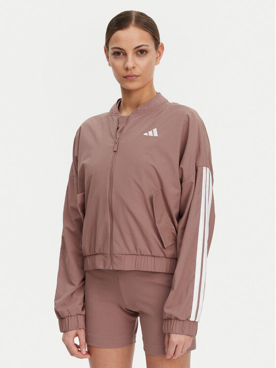 adidas Damska 'Kurtka bomber, rozmiar M, Różowa, Essentials 3-Stripes JD5318