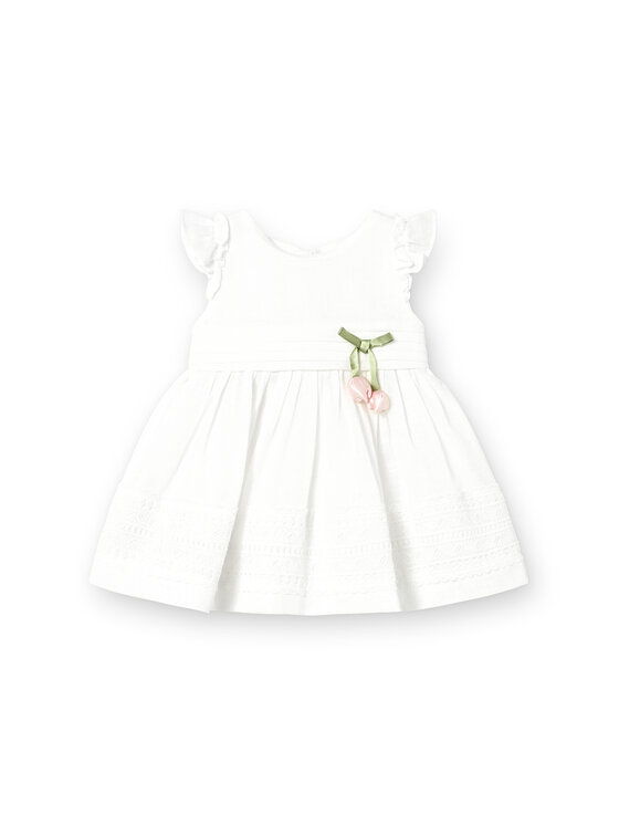 Mayoral Mayoral Елегантне плаття 1907 Écru Regular Fit