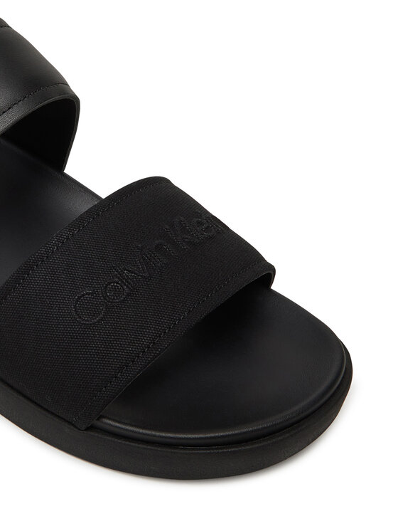 Calvin Klein Calvin Klein Sandále Back Strap W/ Buckle Logo HM0HM01742 Čierna