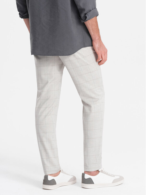 Ombre Ombre Chino kalhoty OM-PACP-0187 Béžová Regular Fit
