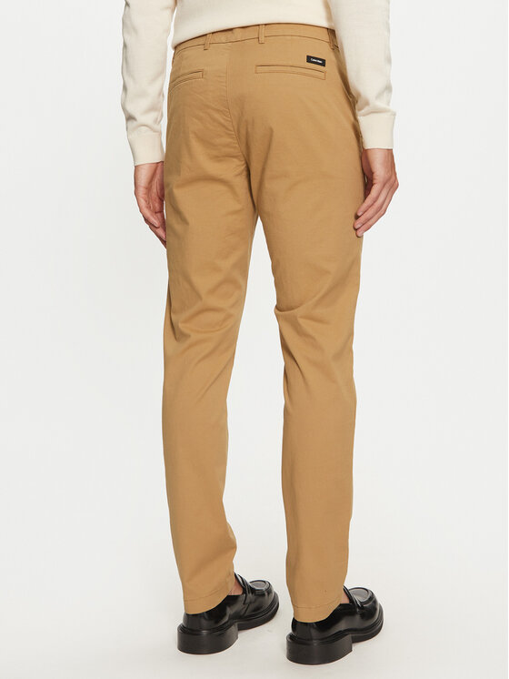 Calvin Klein Calvin Klein Čino bikses Modern Twill K10K113696 Haki Slim Fit