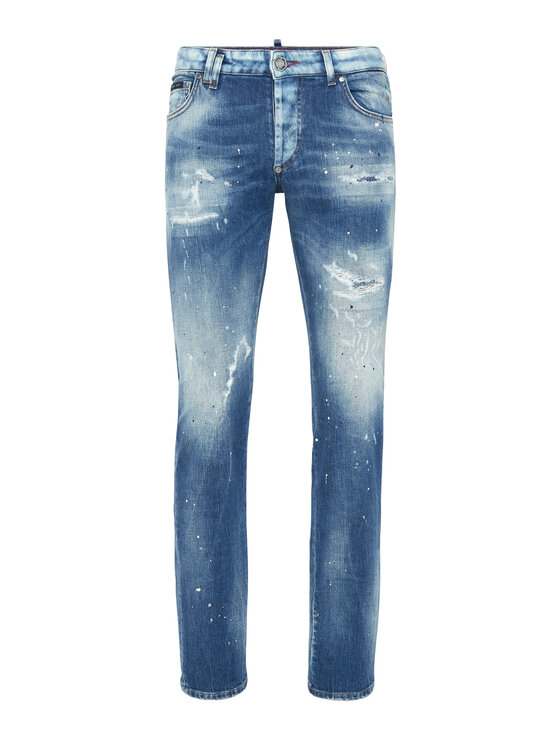 PHILIPP PLEIN PHILIPP PLEIN Jeansy 21081 Světle modrá Straight Leg