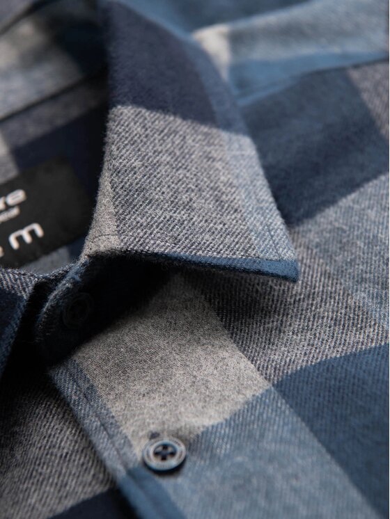 Ombre Ombre Košile OM-SHCS-0150 Tmavomodrá Regular Fit