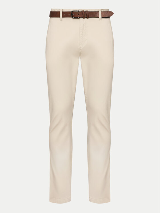 INDICODE INDICODE Kalhoty z materiálu Gower 65-159 Šedá Regular Fit
