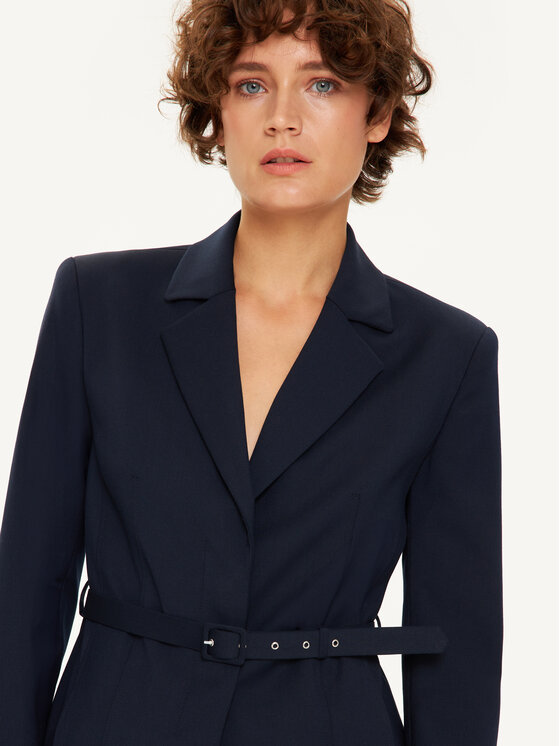 KMX KMX Marynarka 107180012 Granatowy Fitted Fit