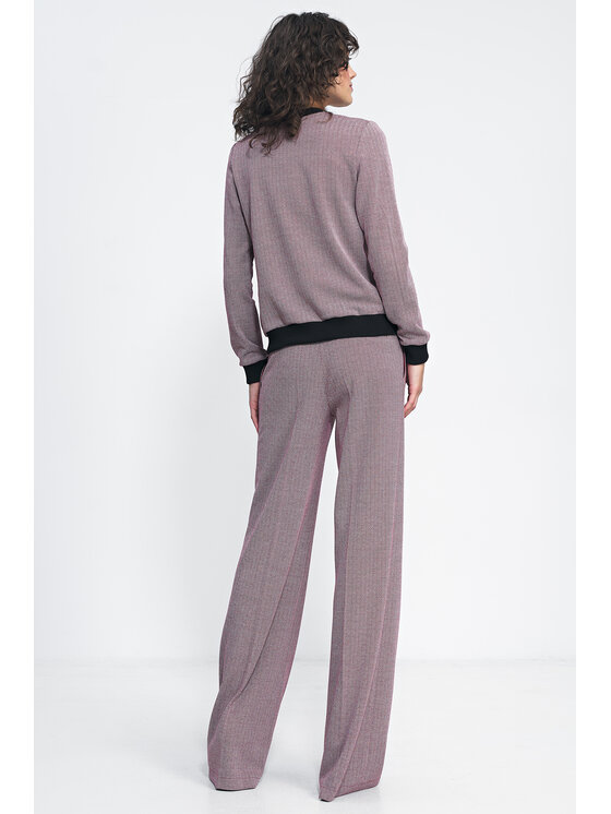 NIFE NIFE Mikina BL05 Bordó Regular Fit