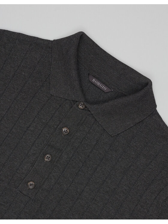 Borgio Borgio Sweter pastrengo Szary Slim Fit