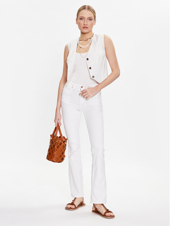 Silvian Heach Silvian Heach Τζιν GPP23001JE Λευκό Regular Fit