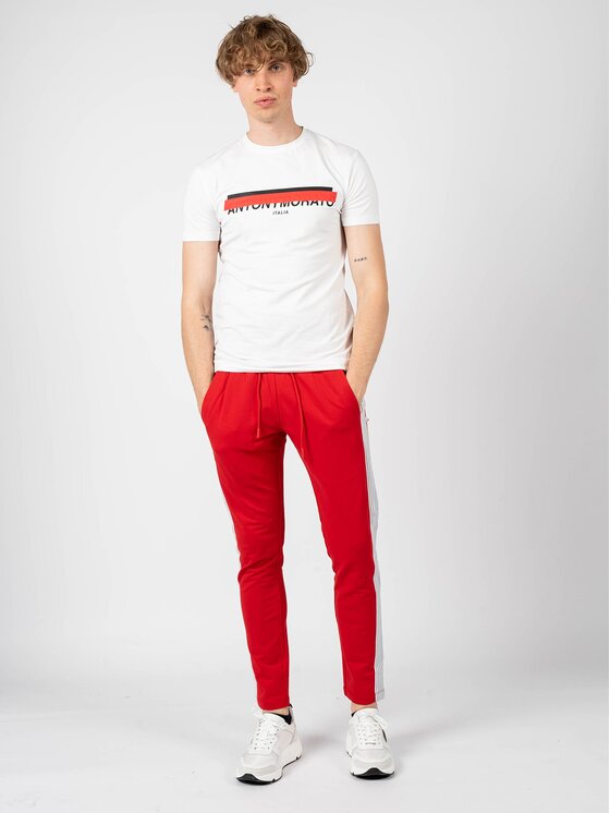 Antony Morato Antony Morato Kalhoty z materiálu MMFP00276-FA150048 Červená Regular Fit