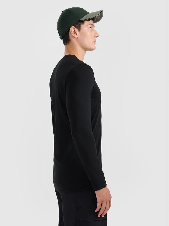 4F 4F Longsleeve NOS Czarny Slim Fit