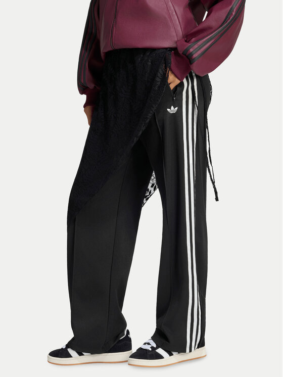 adidas adidas Spodnie dresowe 2In1 Firebird Loose Track Trousers With Lace Skirt LG4271 Czarny Relaxed Fit