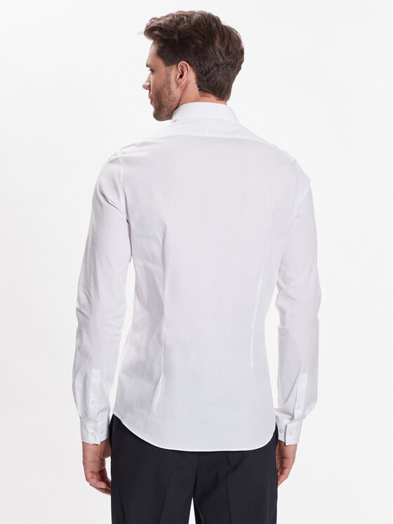 Calvin Klein Calvin Klein Särk Hidden K10K109891 Valge Extra Slim Fit