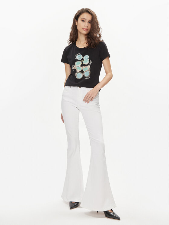 Liu Jo Liu Jo T-särk MA4393 J5003 Must Regular Fit