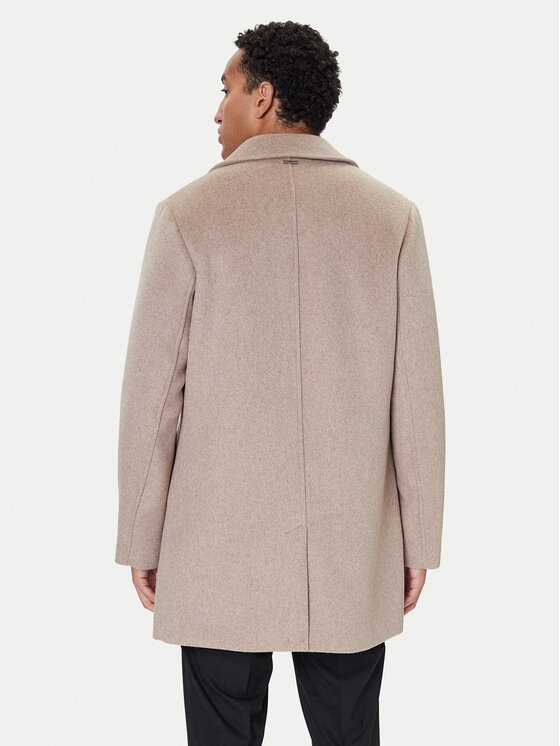 Guess Guess Вълнено палто M4BL3S WGJ82 Бежов Slim Fit