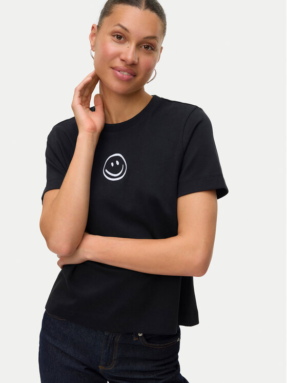 Vero Moda Vero Moda Marškinėliai Sara 10311633 Juoda Regular Fit