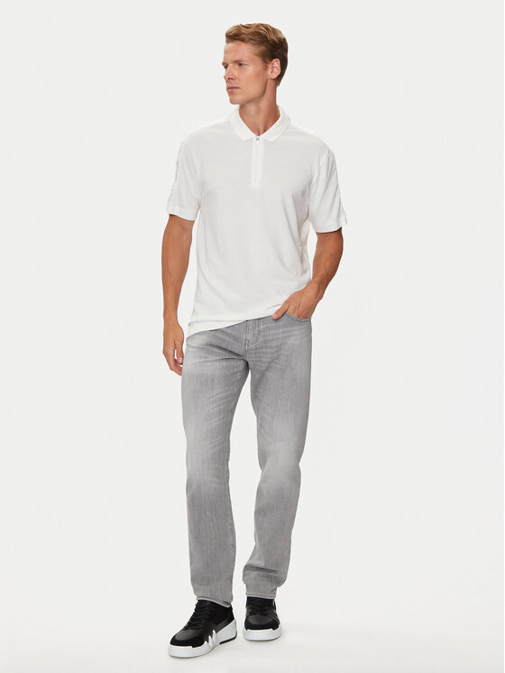 Armani Exchange Armani Exchange Polo 6DZFLC ZJM5Z 1116 Biały Regular Fit