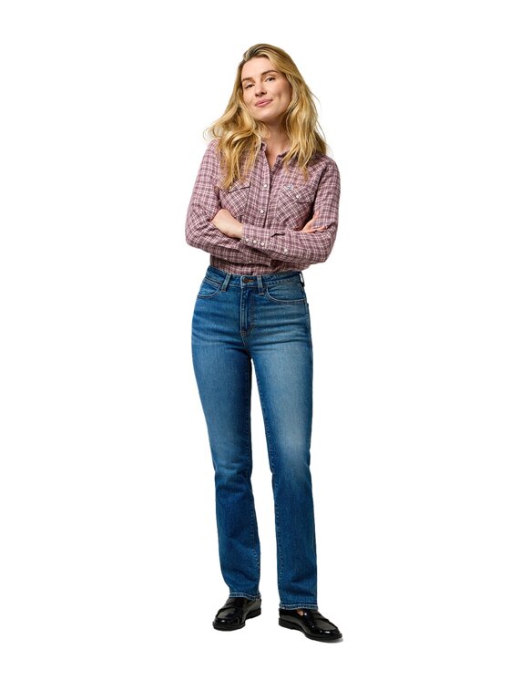 Wrangler Wrangler Jeansy Straight Niebieski Straight Fit
