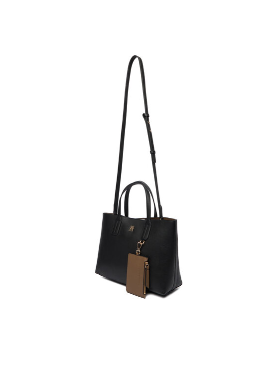 Tommy Hilfiger Tommy Hilfiger Дамска чанта Th Icon Mini Tote AW0AW18233 Черен
