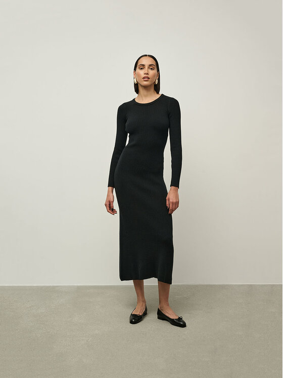 La Mania La Mania Každodenné šaty FIORE Čierna Classic Fit