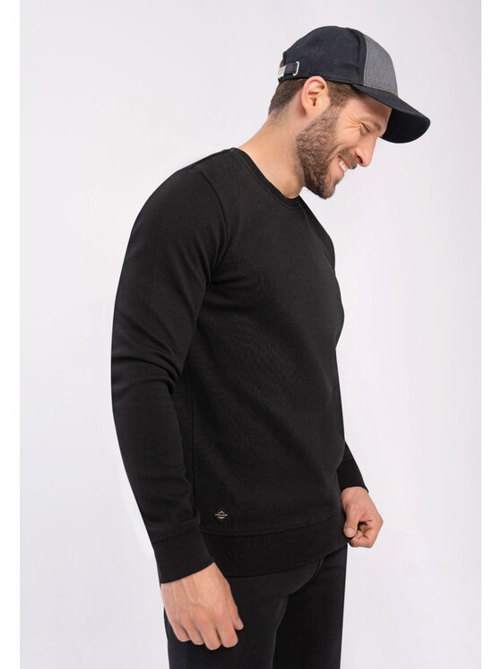 Volcano Volcano Bluza M01116-W24 Czarny Regular Fit