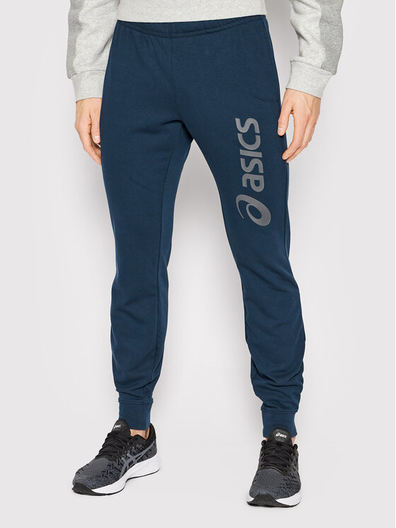 Asics Pantalon jogging Big Logo 2031A977 Bleu marine Slim Fit