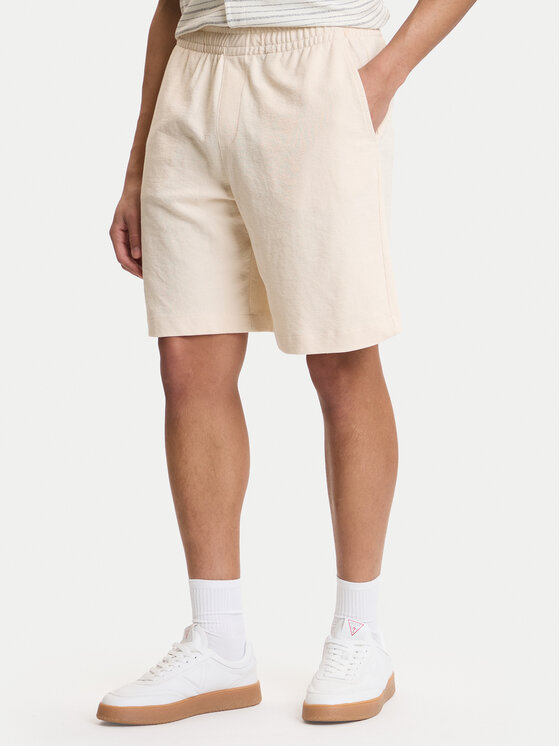 Guess Guess Pantaloncini sportivi M6GD16 K3088 Écru Regular Fit