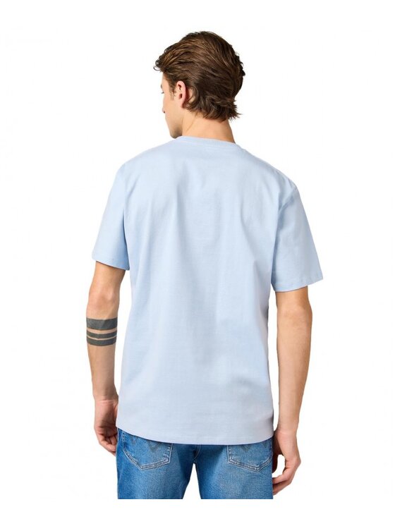 Wrangler Wrangler T-shirt SMALL LOGO TEE Blu Regular Fit