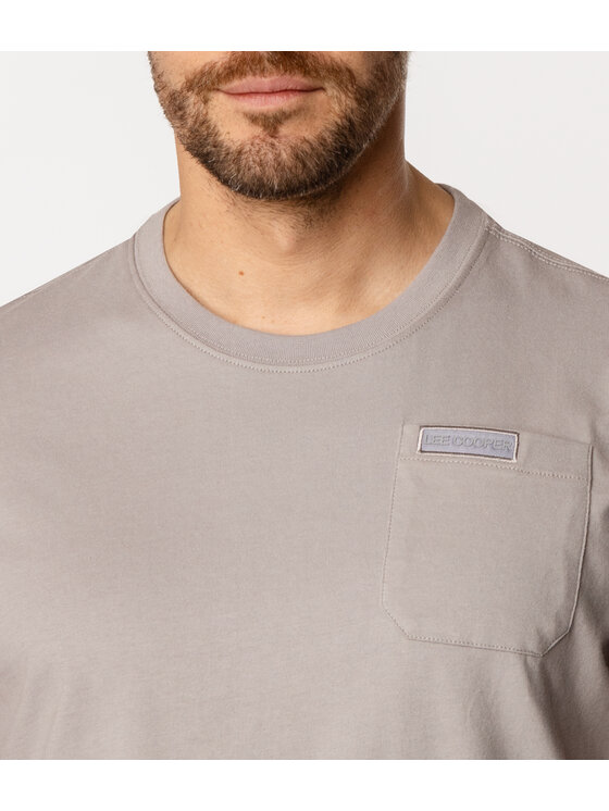 Lee Cooper Lee Cooper T-Shirt POCKET 1160 Szary Regular Fit