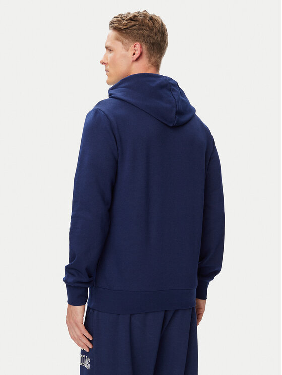 adidas adidas Džemperis ar kapuci Collegiate Script Graphic Hoodie KC7186 Zils Regular Fit